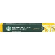 Starbucks Nespresso Blonde Espresso Roast Coffee Pods Capsules 10 Pack