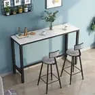 Kitchen Bar Table Counter Breakfast Dining Table Coffee Table Strong Metal Legs