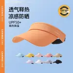 日本UV跑步空頂防曬太陽帽防紫外線夏天遮陽帽戶外騎行電動腳踏車防曬帽男女