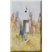 SnazzySwitch Curious Cats Decorative Light Switch Plate Cover