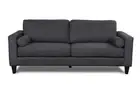RENATA 3 SEATER LOUNGE SOFA COUCH SETTEE GRAPHITE COLOURED FABRIC