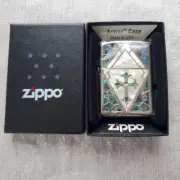 Zippo Lighter 07 2013 Cross Shell Inlay Armor Old Logo