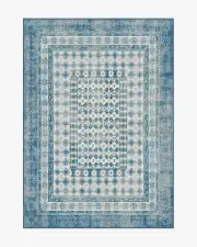 150' x 215' | Machine Washable Runner Rug | Kid & Pet Friendly | Indoor Rug | Cyrus Ocean and Ivory Rug | Ruggable