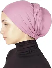 [MuLanLegend] Mu Lan Smooth Turban | Handmade | Versatile Scarf Shawl | Instant Slip on | Practical Daily Head Cap