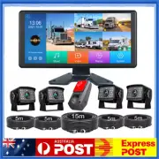 5CH 10.36" IPS Quad Monitor DVR Backup Camera For Truck Semi Box Bus RV Parking