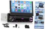 Single Din Flip Out Car Stereo, 7 Inch IPS Touch Screen Car Radio 1 Din