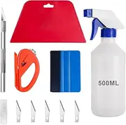 Window Tint Application Tools Kit, Luxiv 5 Pcs Vehicle Glass Protective Film Installing Tool Car Window Film Squeegee Automotive Film Scrapers Window Tint Tools (A)