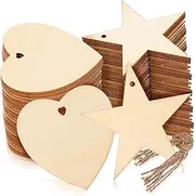 SEWOART 100pcs Wooden Label Log Slice Decoration Decorative Slices Crafts Wedding Decorations Christmas Craft Supplies Christmas Decorations Christmas Labels for Rustic Decor