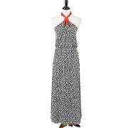 MUDPIE Leighton 3 Way Maxi Dress Black Red Medium NEW