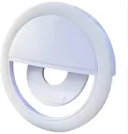 Selfie Ring Light, 36 LED, 8.5cm Diameter, Rechargeable USB, White, Potable Light, Small Size, Verstile Light, Laptop, Tablet, Phone, for Pictures. Multipurpose, Compact, Clip on, Tripod, Camera