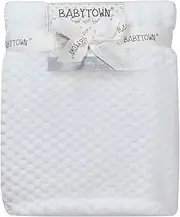 Super Soft Waffle Baby Cot/Pram Blanket ~ 75 x 90cm (White)