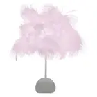 Modern Nordic Feather Light Romantic Atmosphere Lamp Bedside Decor (Pink)