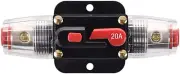 20A Inline Fuse Holder for Car Audio and Amps 12V-48V DC Replace Fuses