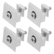 4 Pcs Photovoltaic Bracket Press Solar Panel Vertical Clamp Mounts Gutter Mid