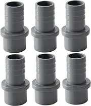 PVC Pipe Fittings, 6Pcs Reducer Pipe Fitting 25mm OD 20mm PVC Connectors, Practical Straight Coupling Adapter Connector, Grey for Home