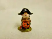 Wee Forest Folk Little Pirate Kidd Halloween Edition Black m-216 Retired Pumpkin