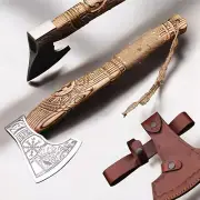 Beautiful Axe Hand Forged Carbon Steel Bearded Hatchet Norse Best Gift Item