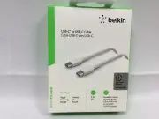 Belkin Boost Charge Braided USB-C to USB-C Cable, White (1M/3.3FT), CAB004bt1MWH