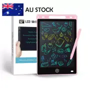 LCD Drawing Writing Tablet Board 12" Colourful Handwriting Pad Kids Gift