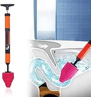 High Pressure Toilet Unblock One Shot Toilet Pipe Plunger, Upgraded Toilet Plunger Kit, Compressed Air Drain Clog Remover Tool for Bathroom, Kitchen