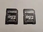 2 X Adapter Micro SD To SD MICROSD Reader Card Cards Original Kingston