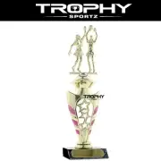 NETBALL Trophy 281mm Female DOUBLE Action - FREE ENGRAVED & POST