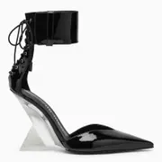 The Attico Morgan Pointed Toe Anklet Pumps 36 Black