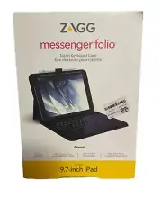 Zagg Messenger Folio 9.7” iPad Tablet Keyboard NIB