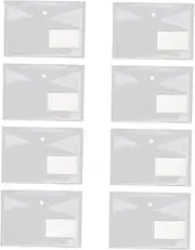 Homoyoyo 20pcs A5 Zip Folder File Bag Office Document Holder Pp Material Snap Button Closure