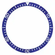 BEZEL INSERT FOR OMEGA SEAMASTER 300 WATCH MODEL 1963 BLUE 38MM X 32MM