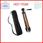 Amazon Basics 50-inch Lightweight Camera Mount Tripod Stand with Bag, Black/Brow