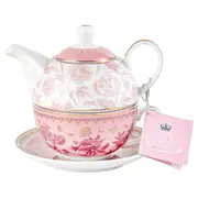 20 Year Roses Tea For One Set Pink 350ml/450ml Drinking Cup Teacup/Teapot