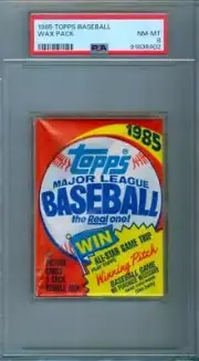 1985 Donruss BASEBALL CARD Unopened Trading Card WAX Pack PSA 8