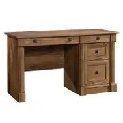 Sauder Palladia Desk Office Computer Table Storage Drawers Filing Oak woodgrain