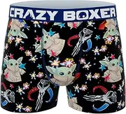 [CRAZYBOXER] Crazy Boxer Star Wars The Mandalorian Grogu the Child Fireworks Men's Boxer Briefs