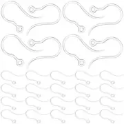 50 Pcs Transparent Resin Ear Hooks Earring Clasp Lifters Earing Finding