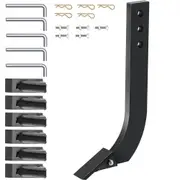 VEVOR 5pcs Box Blade Shank, 41cm Scarifier Shank, 3 Holes Box Scraper Shank, Ripper Shank with Removable Tapered Teeth and Pins, Adjustable Shanks Ass