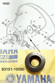 Yamaha R5 DS7 RD125 RD200 RD350 RD400 RD125LC Oil Pump Oil Seal OEM 93101-10090