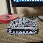 Homemade 1/72 German III L Battle Tank In Snow Finished Model Toys Ornament