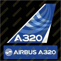 在飛比找iOPEN Mall優惠-AIRBUS 空中巴士 A320 Logo 出廠塗裝 垂直尾