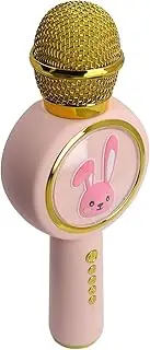 Kids Microphone with Color Light, Wireless Connection, Handheld, Battery Powered Karaoke Mic for Home