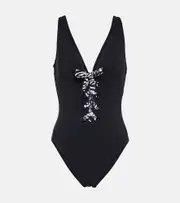 [Karla Colletto] Karla Colletto Lucy lace-up swimsuit AU 16 black