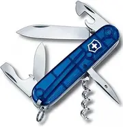 Victorinox Swiss Army Pocket Knife Spartan with 12 Functions, Blue Transparent