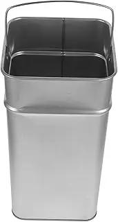 MAGICLULU Barbed Wire Wastebasket Office Garbage can Trash can Storage Barrel no Cover Galvanized Component Bucket Round Metal Barrel Container Outdoor Utility Bucket