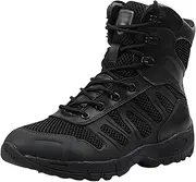 [CLSQLXYJZC] Tactical Desert Boots for Men, Spring Autumn High-top Lace-up Comfort Non-slip Durable Training Shoes, for Outdoor Waterproof Breathable Military Boots