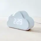 No ticking white night analog small alarm clock silent snooze and travel