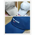 <極度絕對>TOMMY JEANS 經典刺繡LOGO 國旗標  運動風 深藍 奶油白 軟帽銅扣款  鴨舌帽 棒球帽