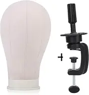 ANKROYU 3 Sizes Mannequin Head Training Head, Canvas Head Wig Model Making, Mannequin Head Hat Headwear Cap, Manikin Head Bust Wig Head Stand, for Wigs Display Making Styling(23 inch)