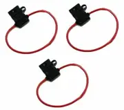 18 Gauge ATC ATO In-Line Fuse Holder Wire Copper 12V Blade Waterproof 3 Pack