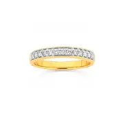 9ct Gold Diamond Pave Set Band
